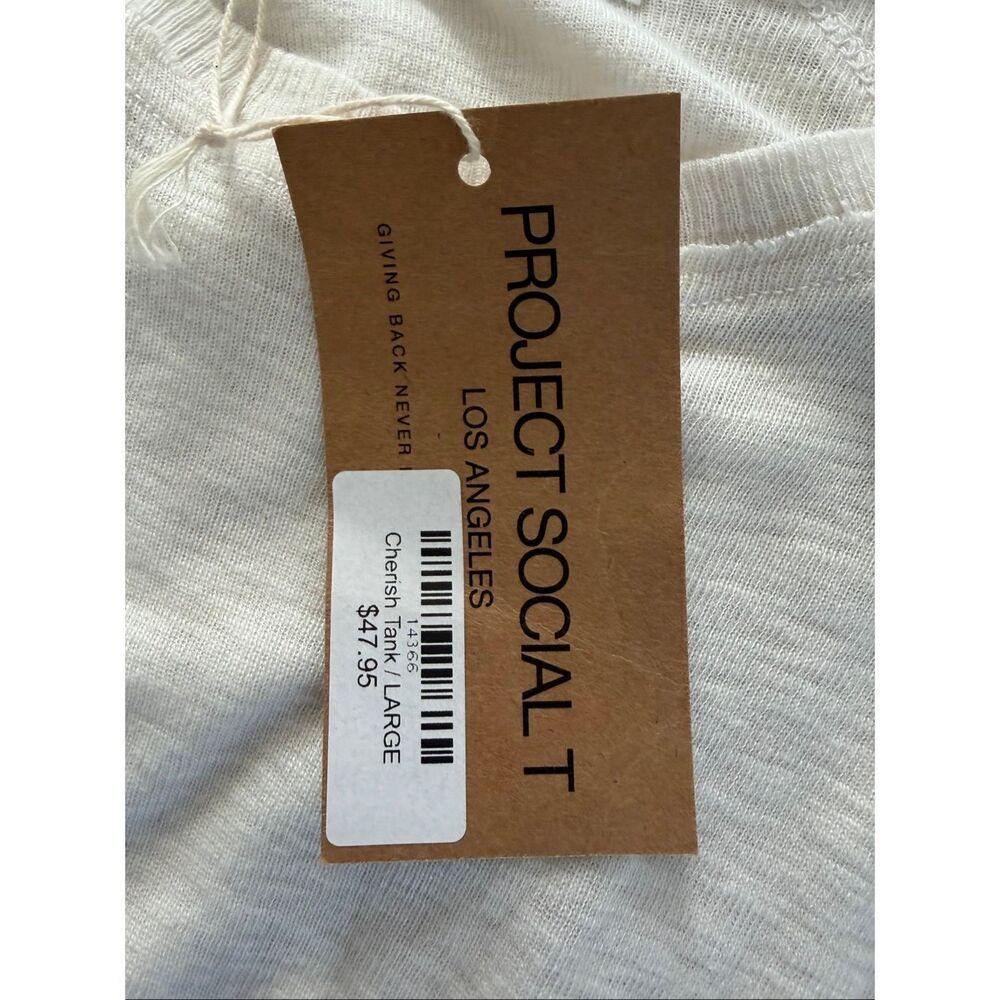 Project Social T Cherish Slub Tank in Cream Size L - Picture 10 of 12